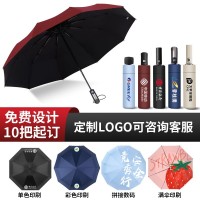 全自动折叠伞便携礼品伞小批量雨伞定制logo图案广告伞胶囊伞