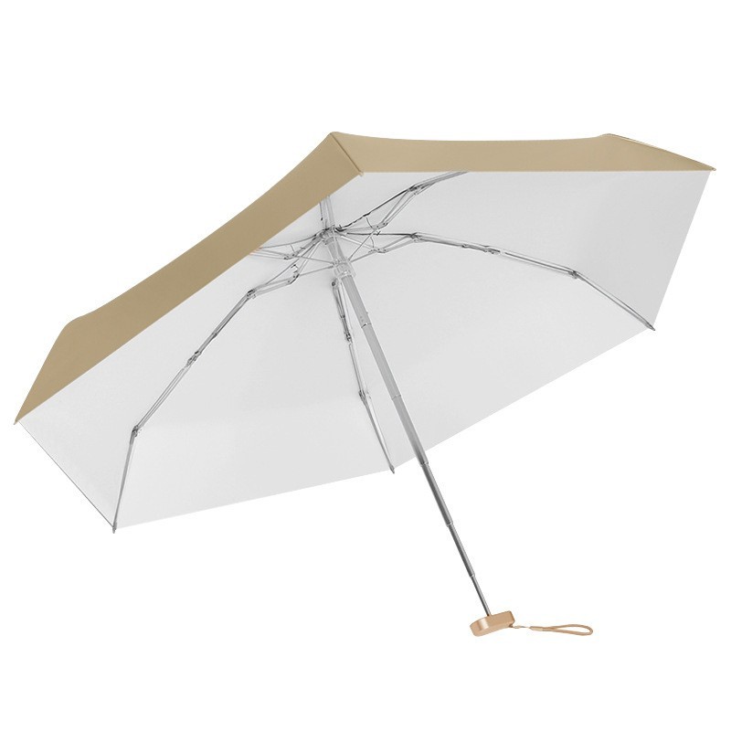 14cm卡片钛金广告伞防晒防紫外线胶囊太阳伞小巧便携银胶遮阳伞女图3