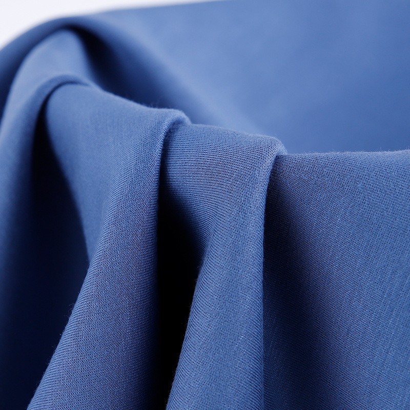 加工定制380g人棉空气层面料柔软双面弹力健康布时装休闲卫衣面料图2