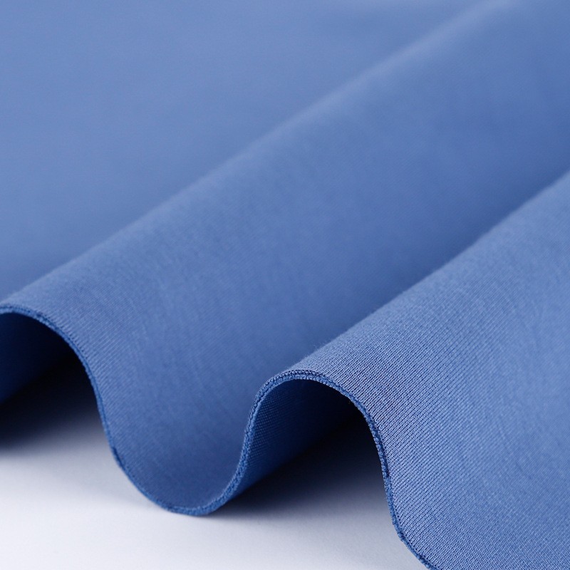 加工定制380g人棉空气层面料柔软双面弹力健康布时装休闲卫衣面料图3