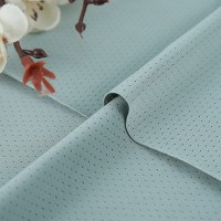 涤氨提花网眼布夏季凉感速干防晒运动服T恤面料提花小孔针织面料