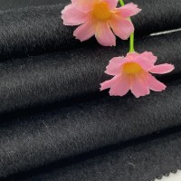 素色10羊绒90羊毛双面呢粗纺梭织毛绒混纺备胚面料服装布料