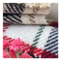 格纹全毛面料 双面斜纹 多色羊毛 彩色格子大衣呢