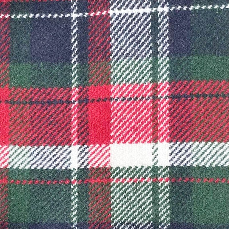 格纹全毛面料 双面斜纹 多色羊毛 彩色格子大衣呢图2