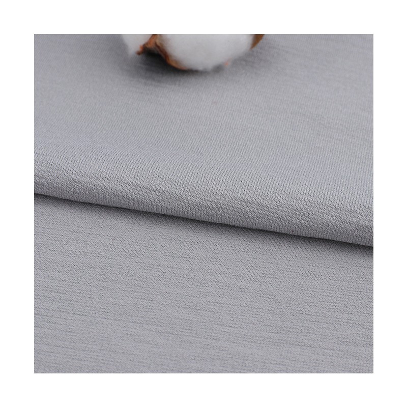 加工 纹理小皱布弹力拉架针织面料 绵纶汗布春夏男装T恤布家居图2