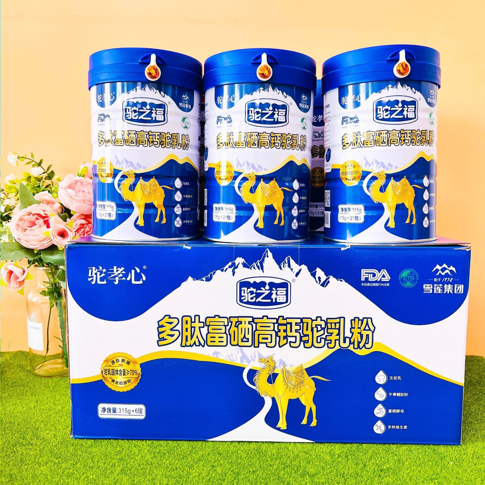 驼奶粉源头厂家驼之福多肽富硒高钙驼乳粉招商图3