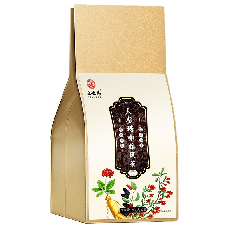 人参玛咖雄风茶 五宝茶男人茶八宝茶黄精雄花袋泡茶老公茶肾茶图2