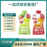 婴标婴幼儿果泥定制100g宝宝辅食儿童小零食水果泥源头工厂