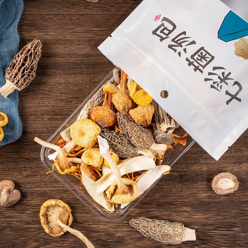 定制七彩菌汤包云南汤料包煲汤羊肚菌鹿茸菇虫草花干货贴牌图4
