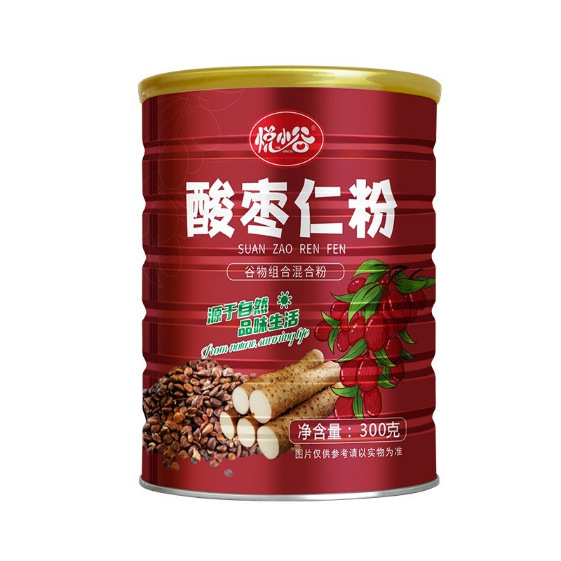 定制酸枣仁粉300克罐装谷物代餐粉山药粉早餐代餐饱腹营养图4