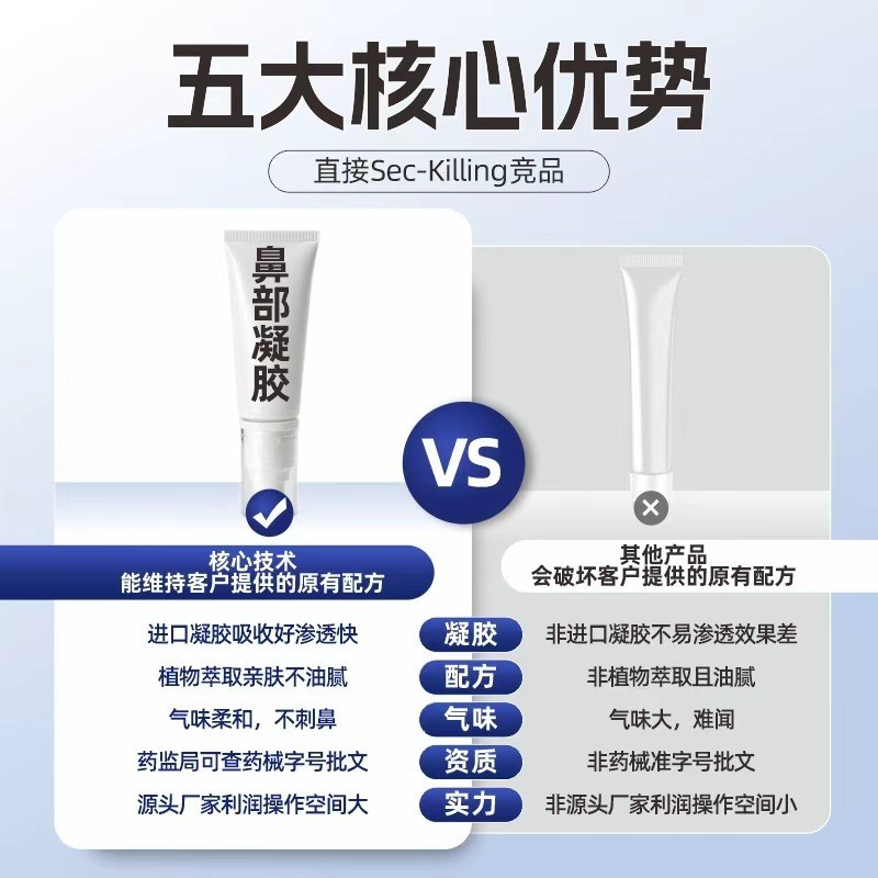 抗鼻腔过敏凝胶来料来方鼻部凝胶代加工定制鼻炎膏鼻部保健膏贴牌图4