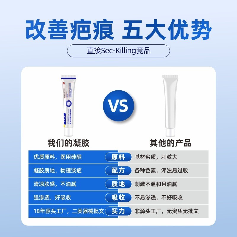 医用硅酮疤痕凝胶定制疤痕冷敷凝胶去疤膏贴牌硅酮去疤膏代加工厂图4