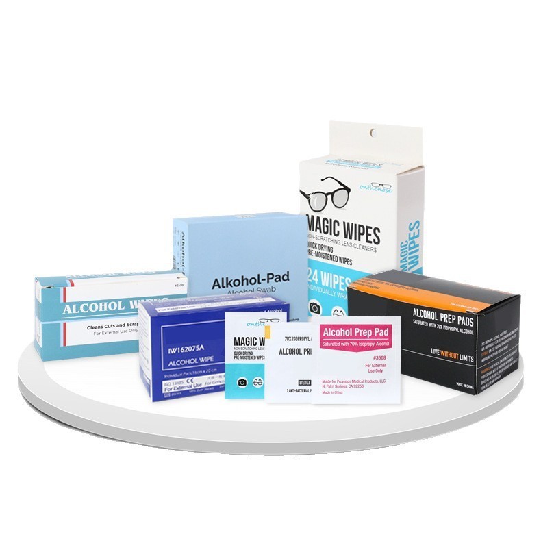 定制酒精片AlcoholPad酒精棉美甲清洁湿巾皮肤消毒棉片湿巾定制图2