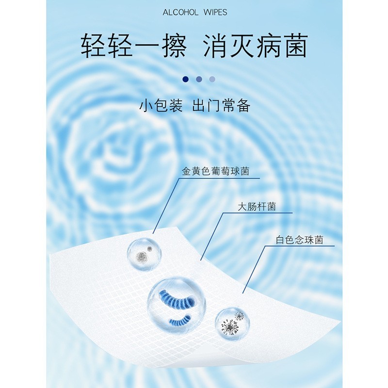 工厂定制OEM消毒湿巾10片装手口便携装湿纸巾一次性清洁酒精湿巾图4