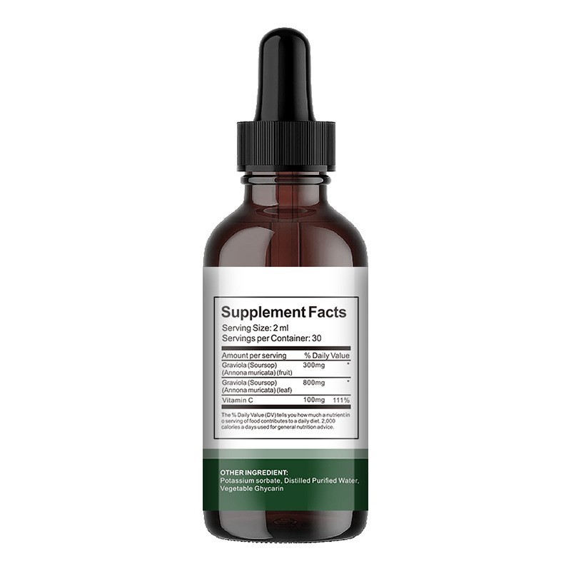 定制跨境刺果番荔枝滴剂肝脏护理soursop drops肠胃健康补充剂oem图3