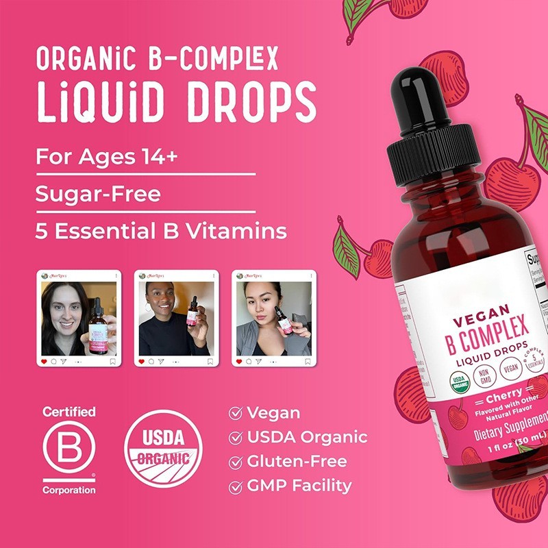 跨境热卖樱桃味复合维生素B酊剂 Vitamins B complex Drops贴牌图4