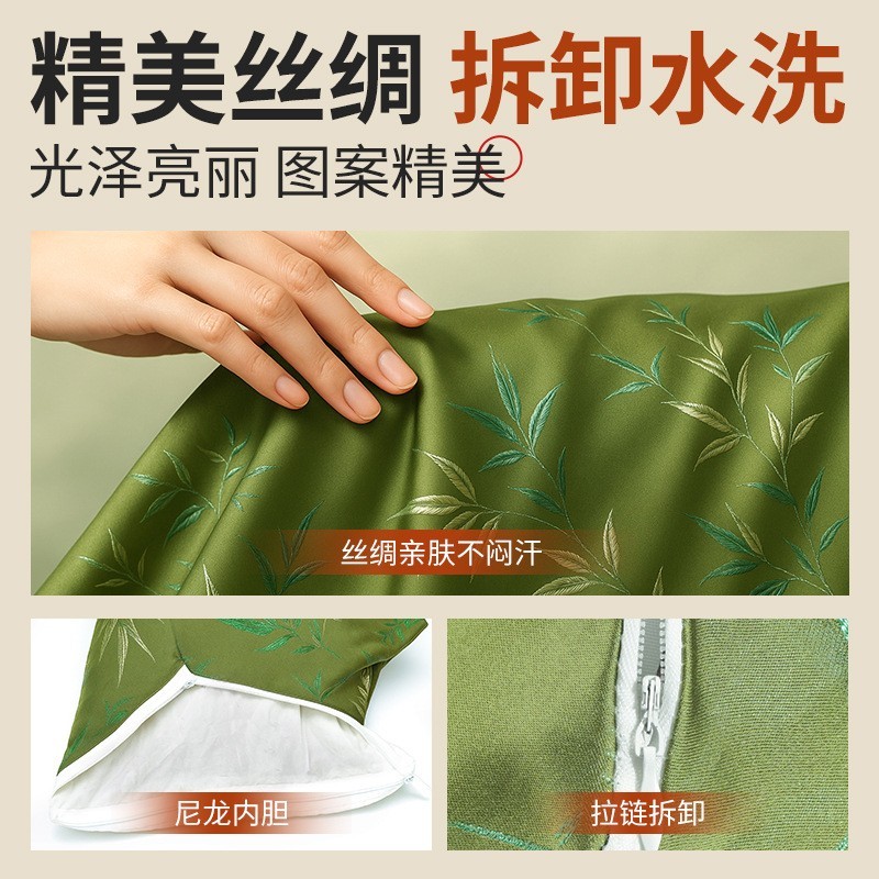 玫瑰艾叶颈椎枕头艾草颈椎枕三角枕花草枕礼品节日颈椎枕头图2