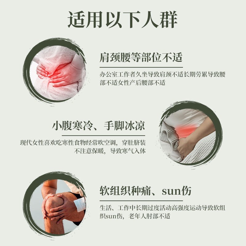 定制透皮灸经络膏艾叶约艾灸发热膏肩周腰椎颈椎膝盖关节疼痛凝胶图4