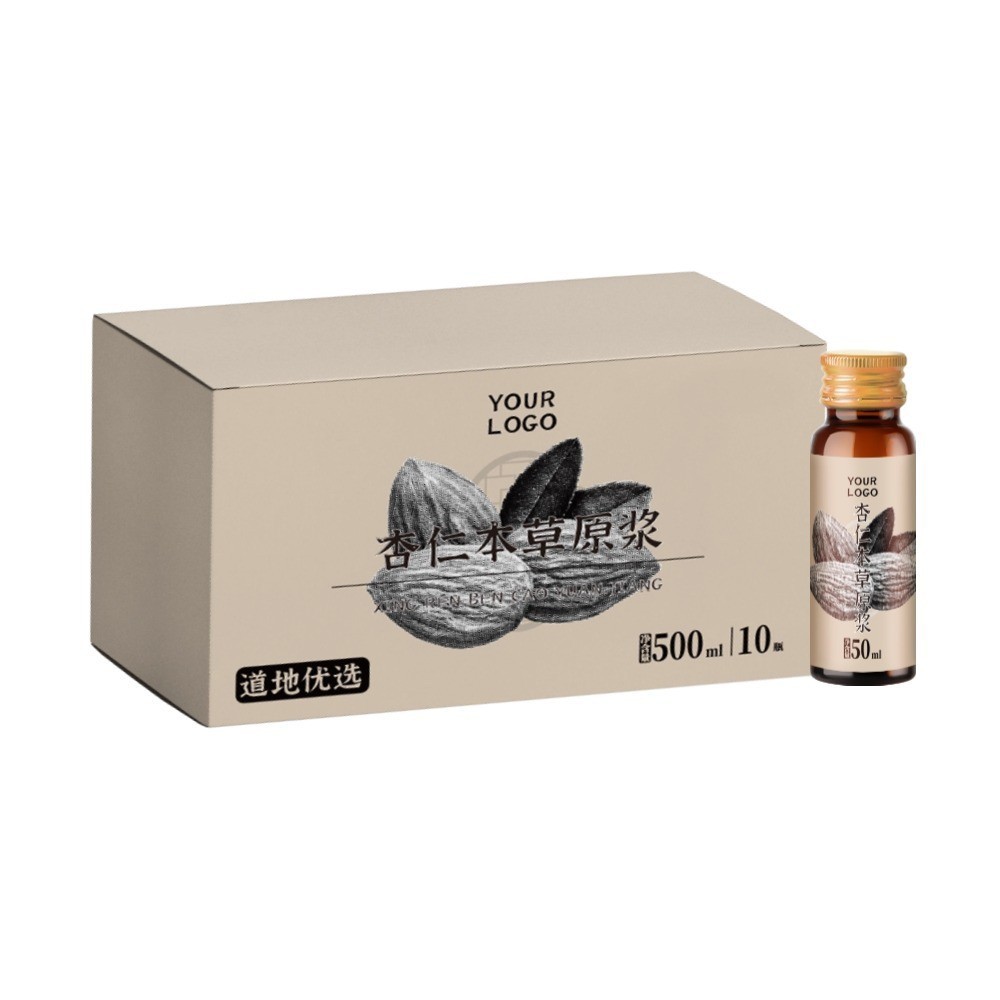 专业杏仁本草原液饮代加工 儿童本草食品口服液好喝杏仁饮图5