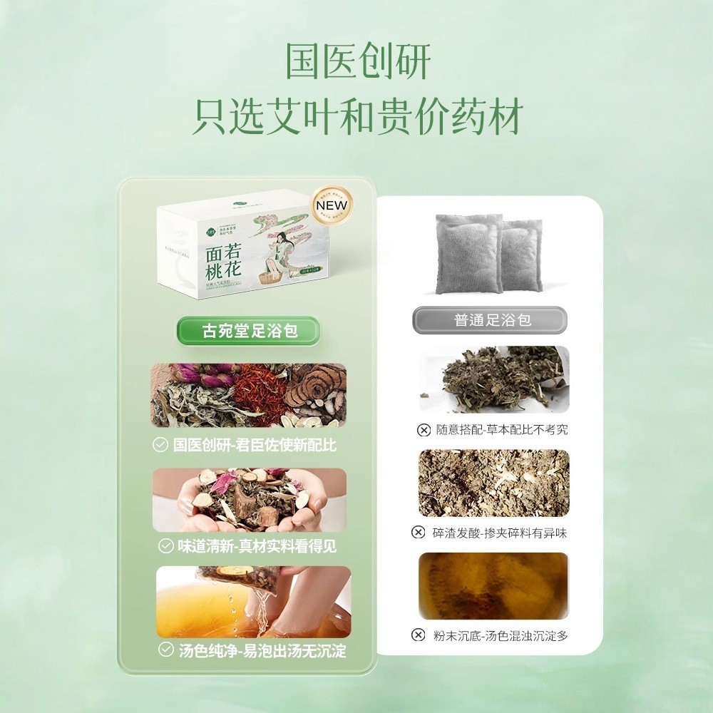 草本足浴包家用艾叶老姜红花泡澡泡脚药浴包厂家艾草泡脚包定制图2