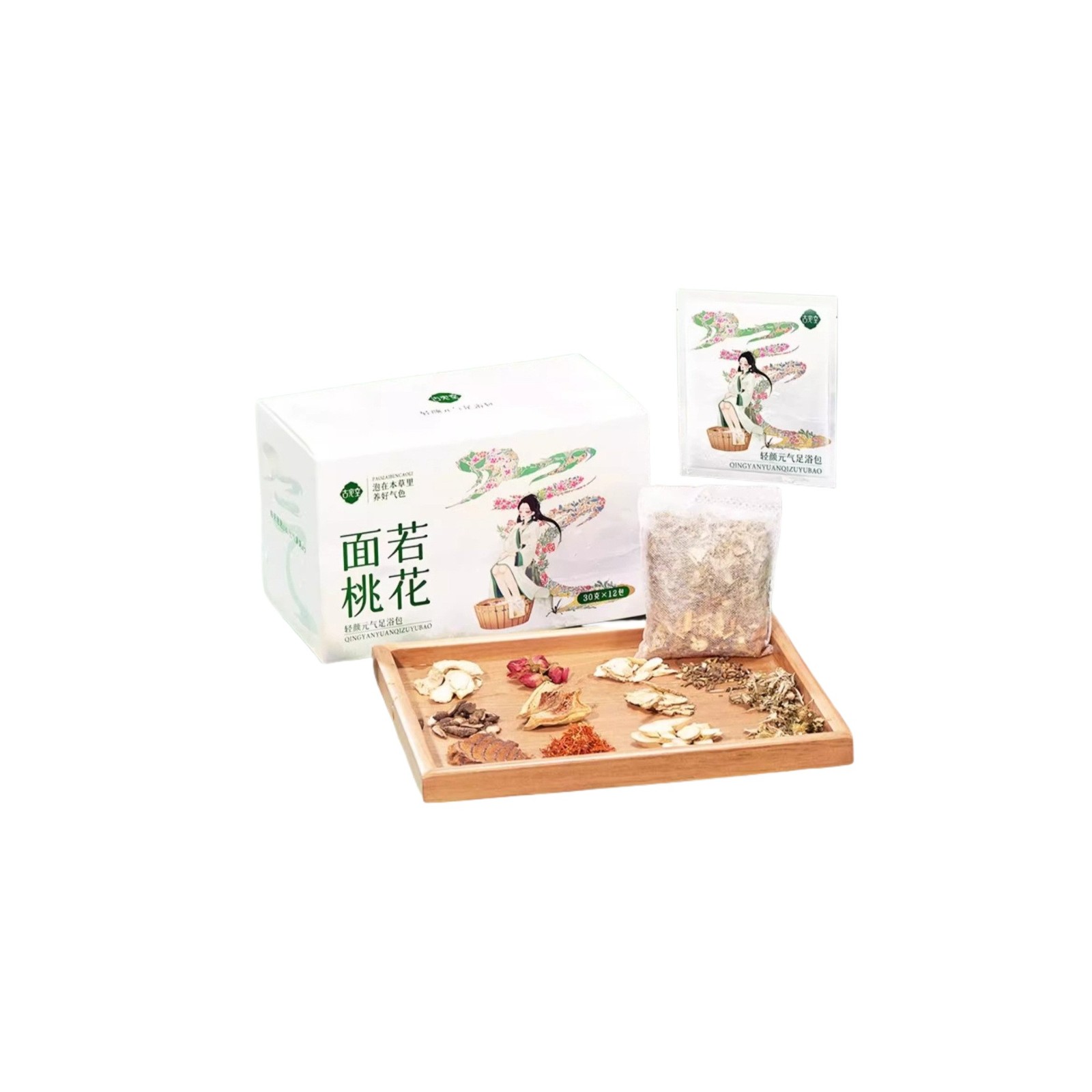 草本足浴包家用艾叶老姜红花泡澡泡脚药浴包厂家艾草泡脚包定制图5