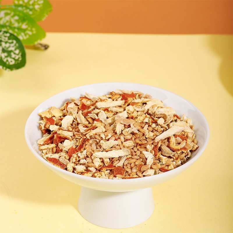 哇噢代加工陈皮姜米茶罐装姜米炒熟姜丝陈皮花茶糙米橘皮干姜茶图4