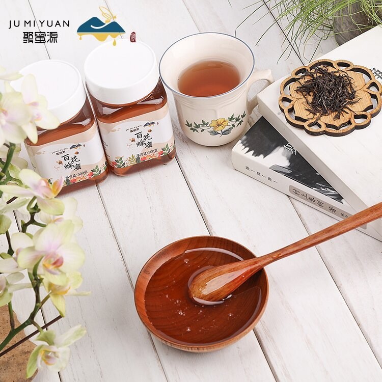 聚蜜源百花蜂蜜500g网红推荐定制农家自产自销图2