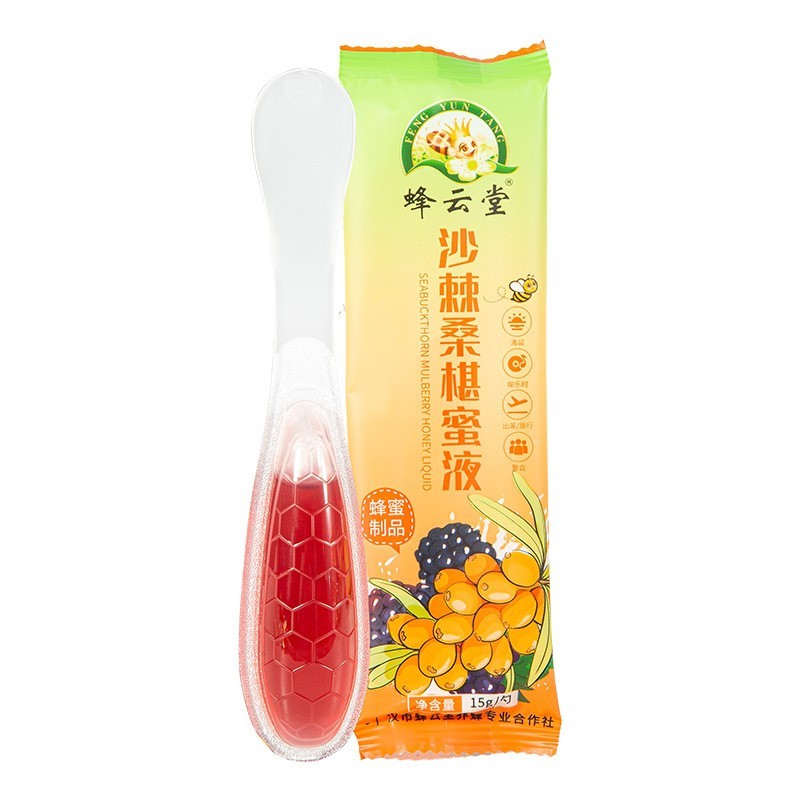 源头工厂蜂蜜便捷勺蜜水果味15g勺型姜枣蜂蜜网红柠檬勺子蜜图5