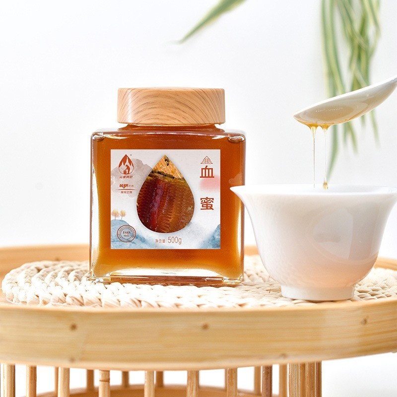 云南蜂蜜源头厂家贴牌悬崖血蜜百花土蜂蜜木桶树洞悬崖蜜图4