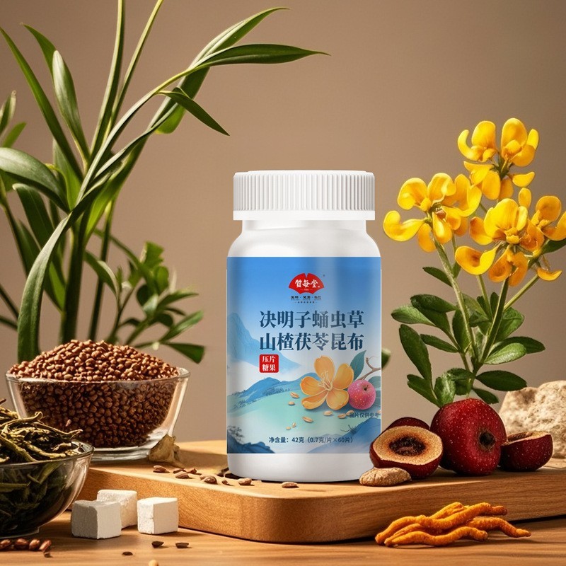 决明子蛹虫草山楂茯苓昆布压片糖果人参黄精特膳贴牌定制代加工图4