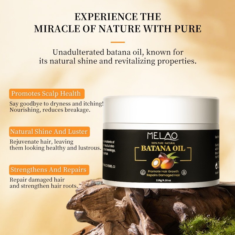 跨境巴塔纳油 固体发油头发焕生头皮护理长发膏 batana oil贴牌图3