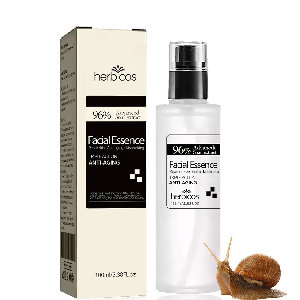 新款补水保湿莹润蜗牛精华液柔润肌肤乳液化妆品面部精华液护肤品图5