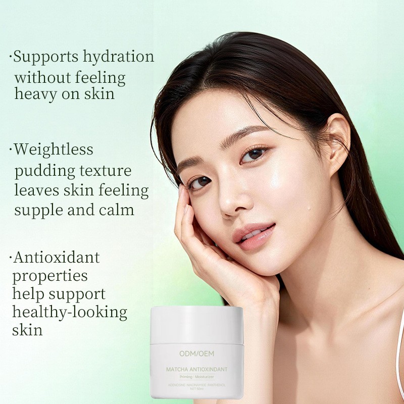 跨境爆款抹茶烟酰胺面膜舒缓提亮紧致保湿加工定制OEM泥状面膜图2