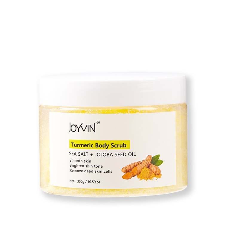 跨境专供body scrub去角质鸡皮美去黑白手部身体海盐姜黄磨砂膏图5