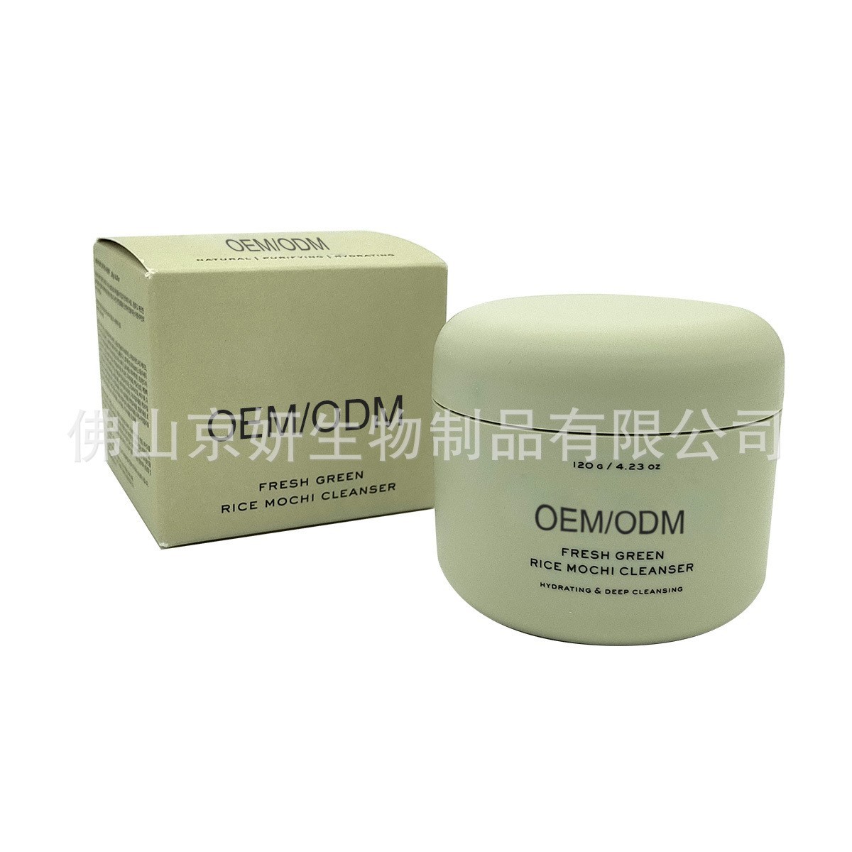 韩国 米糕洁面乳OEM温和绿茶洗面奶加工定制磨砂多合一清洁洁面膏图4