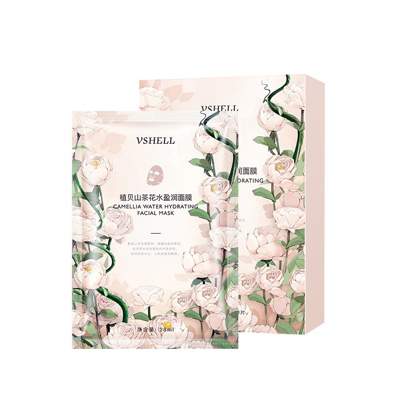 定制OEM山茶花水盈润面膜熬夜修护舒缓滋润嫩肤保湿补水面膜工厂图5