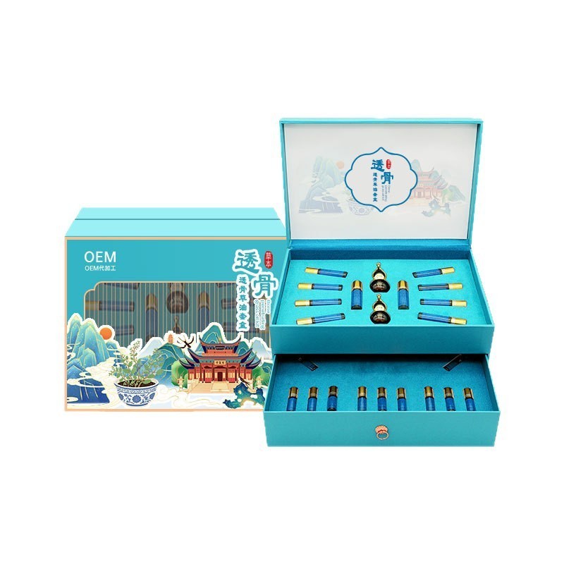 透骨草精油 身体套盒肩颈颈椎腰背刮痧发热按摩疏通经络养生套装图5