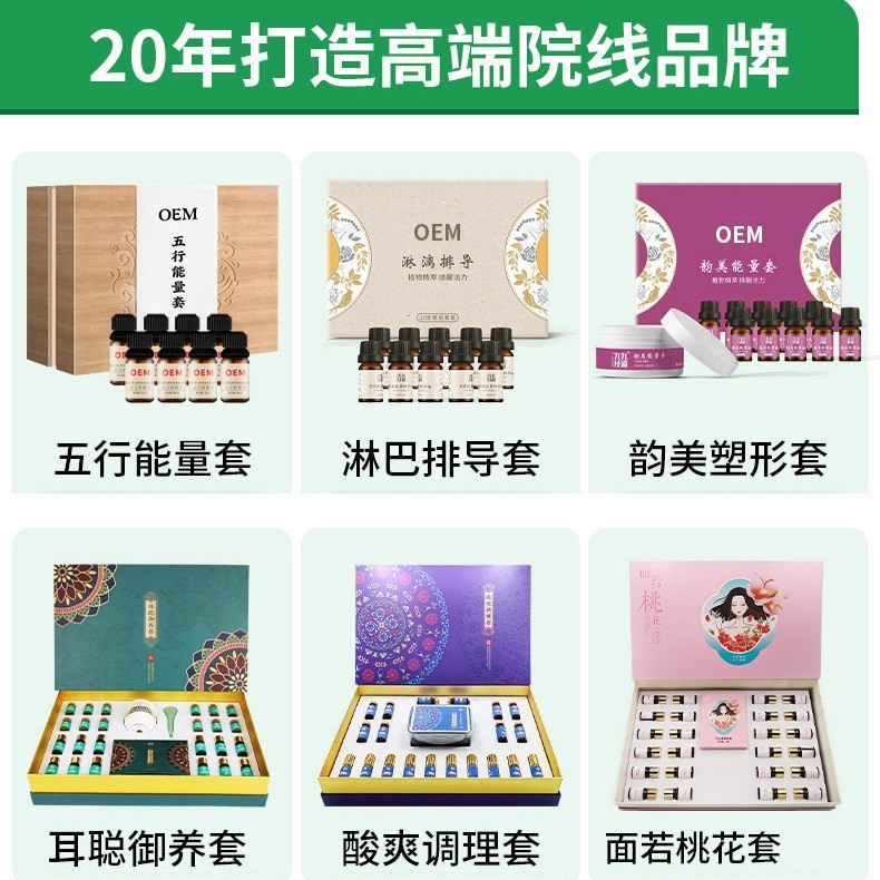 定制藏红花艾灸套盒 按摩精油发热药油经络肩颈身体养护调理套盒图3