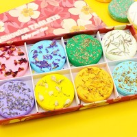 8个装干花片状淋浴片香氛爆炸盐套装 干花泡腾沐浴片