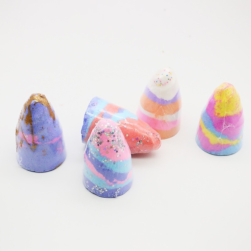 多色独角兽爆 炸盐皂四色沐浴泡澡球 欧美爆 炸盐香薰气泡弹图5