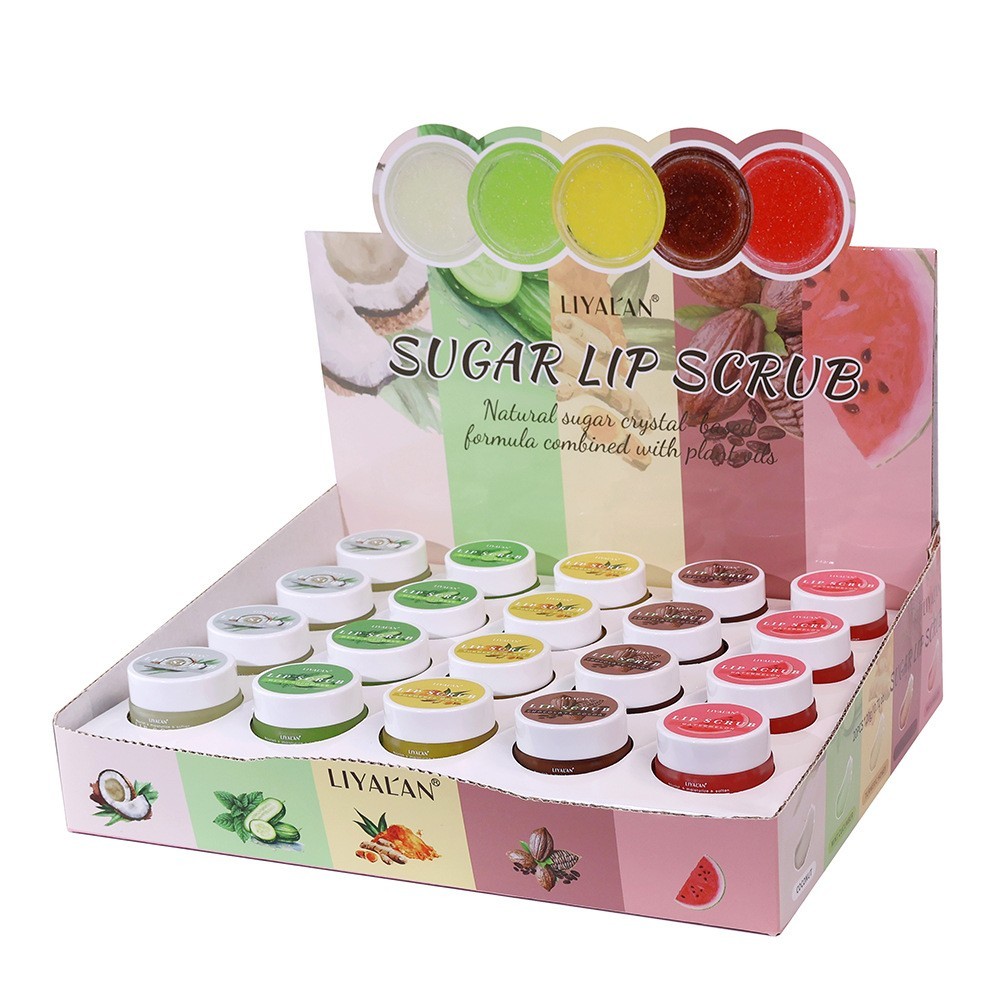 跨境定制新品唇部磨砂膏20g植物油保湿糖基底去角质唇部磨砂膏图5