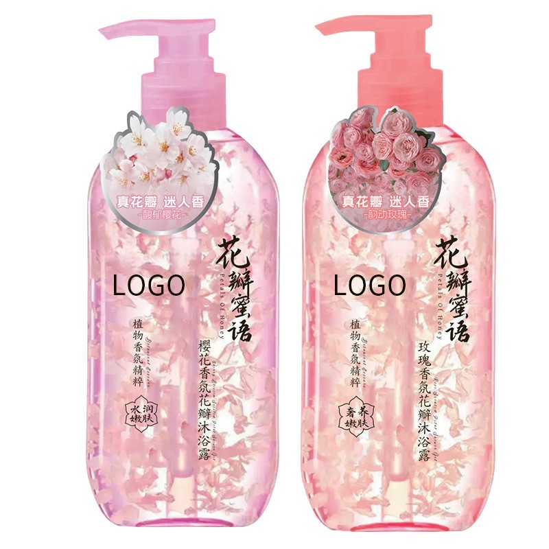 OEM定制源头厂家大瓶沐浴液 贴牌代加工持久留香花瓣香氛沐浴露图5