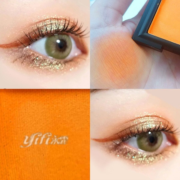 圣诞节万圣节单色眼影高饱和度哑光舞台妆蓝色红色显色浓郁图3