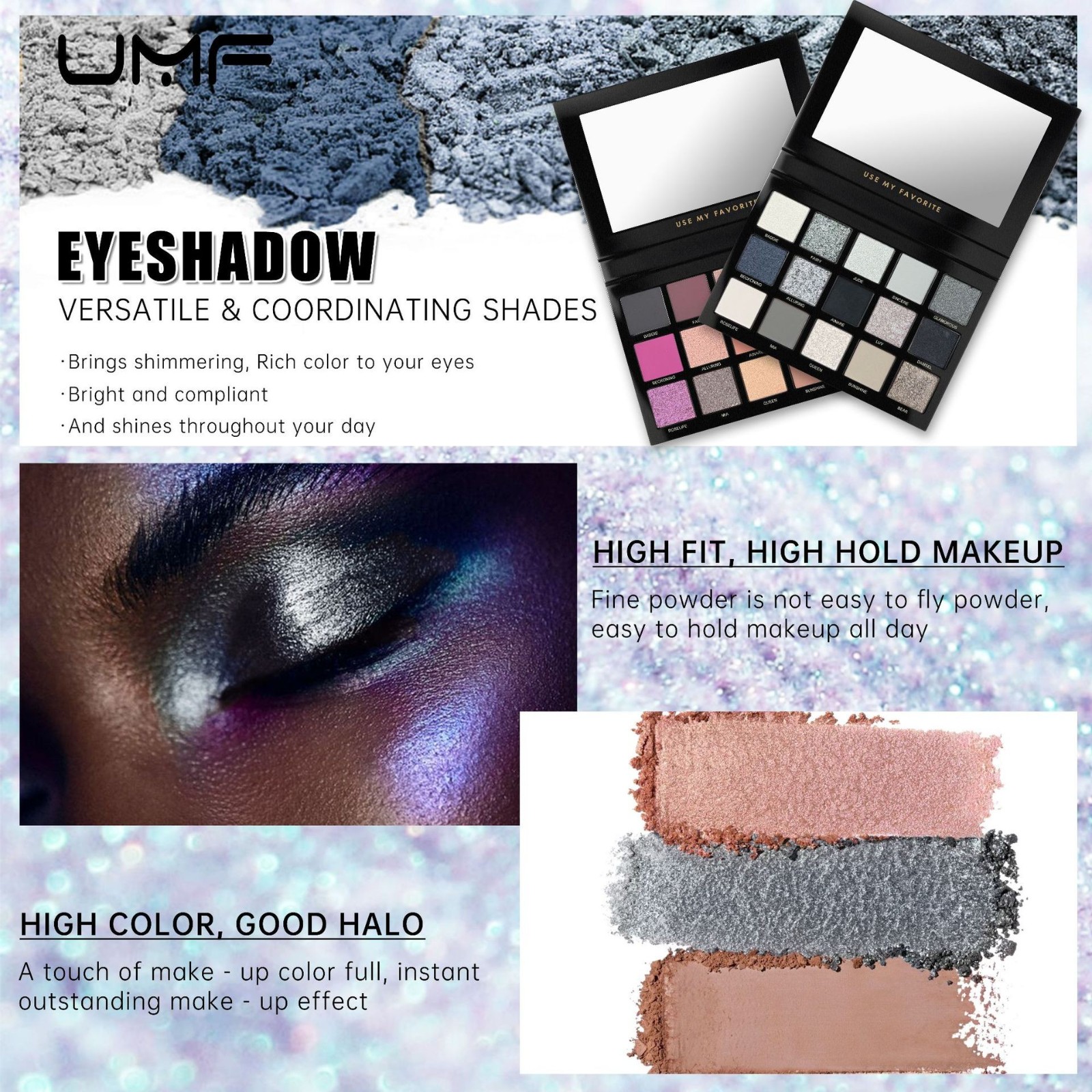 高品质贴牌代工眼影盘OEM化妆品18色防水哑光珠光眼影定制加工图4