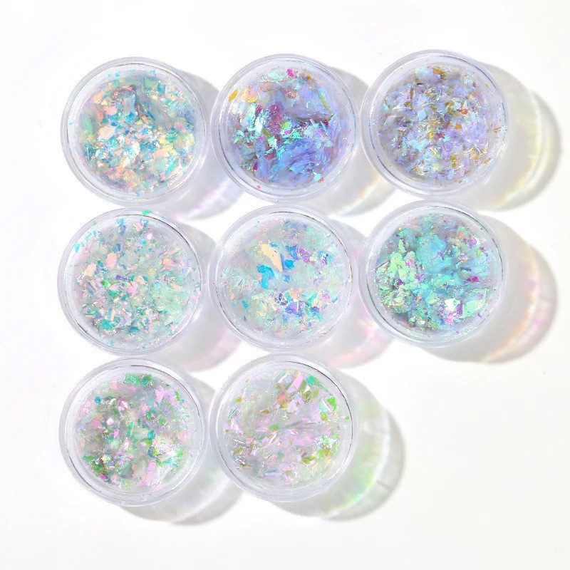 OEM ODM镭射闪光粉鱼鳞朋克变色龙全息薄片炫光彩妆代工定制图5