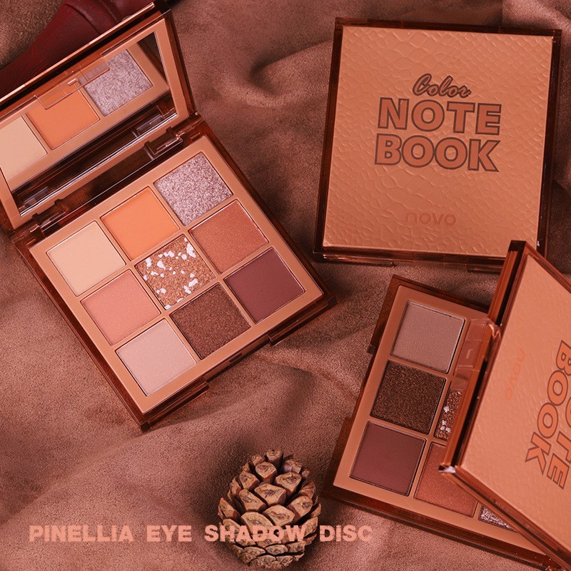 代加工定制眼影NOVO色彩笔记本九色眼影哑光珠光亮片OEM贴牌ODM图2