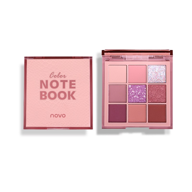 代加工定制眼影NOVO色彩笔记本九色眼影哑光珠光亮片OEM贴牌ODM