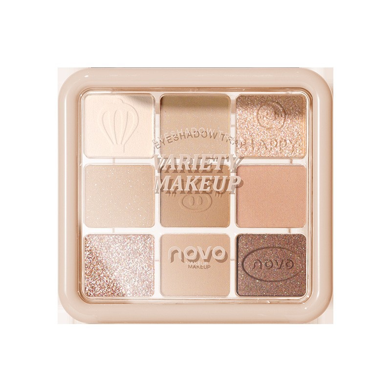 代加工定制NOVO九色眼影盘大地色高颜值多色眼影OEM贴牌ODM工厂图5