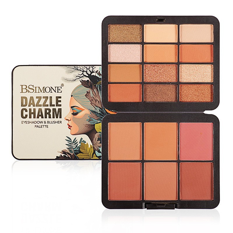 多色网红眼影盘细腻不飞粉珠光哑光大地色眼影盘定制图2