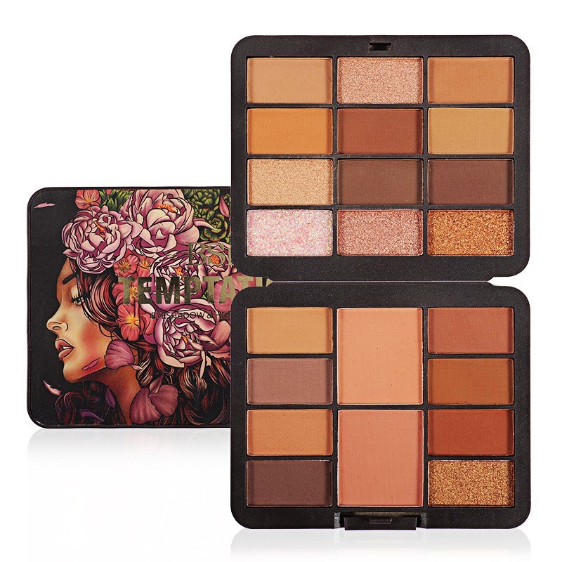 多色网红眼影盘细腻不飞粉珠光哑光大地色眼影盘定制图5